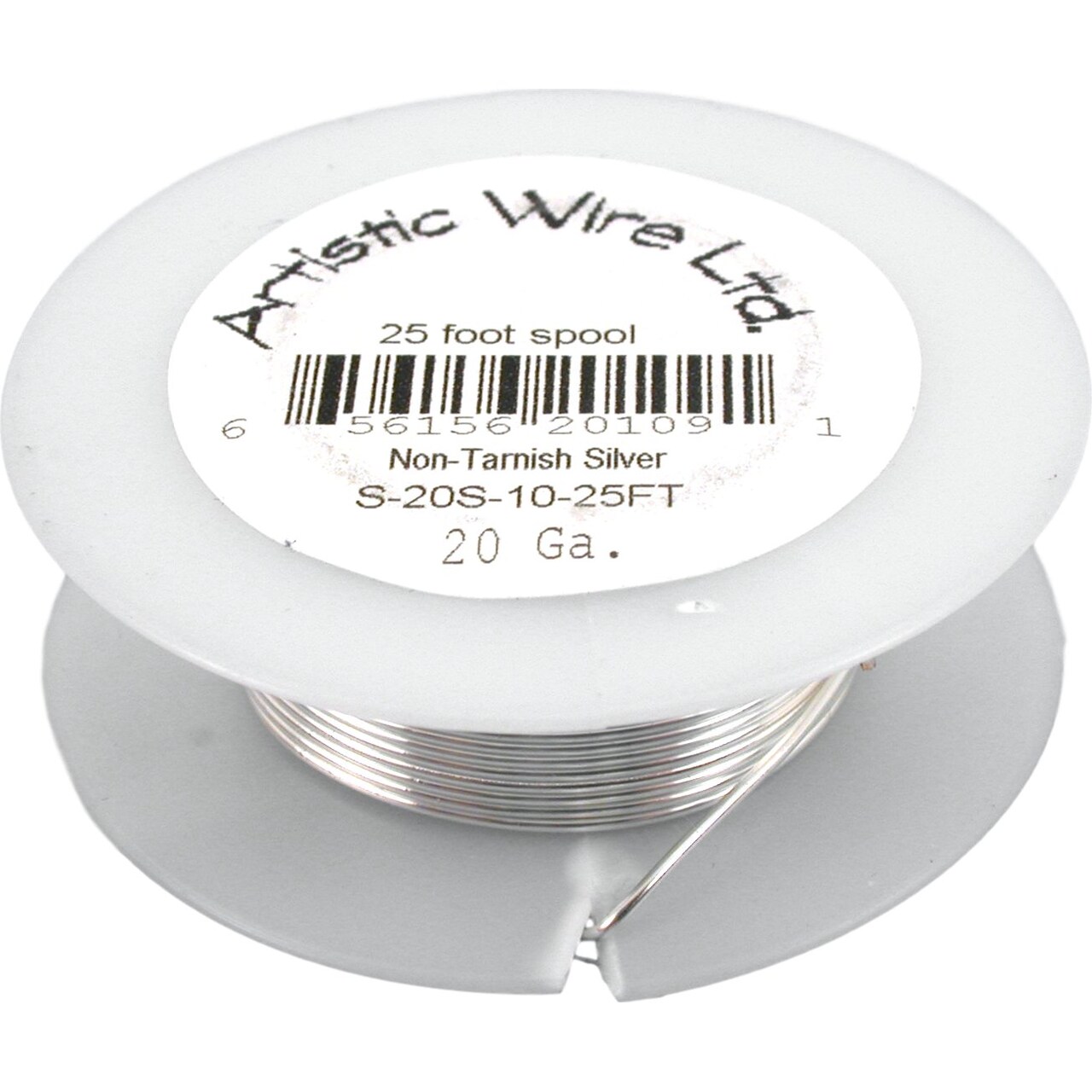 Artistic Wire 20-Gauge Tarnish Resistant Silver Coil Wire, 25-Feet